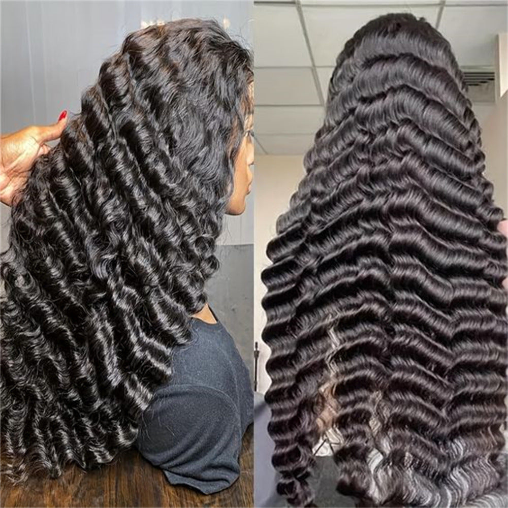 13x4 Lace Deep Rolled Wavy Human Hair