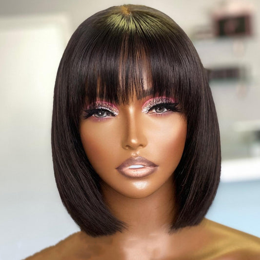 Natural Bob Human Hair Lace Wig