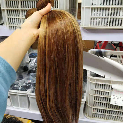 Highlight Bundles with Closure Straight Brazilian Human Hair