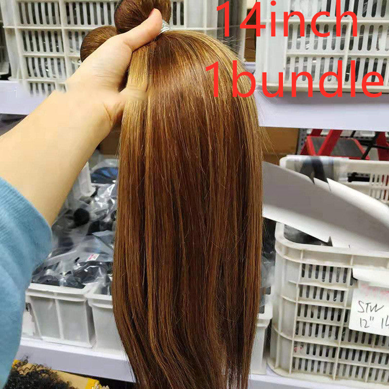 Highlight Bundles with Closure Straight Brazilian Human Hair