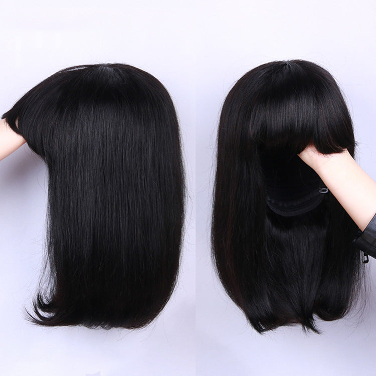 Peruvian Short Straight Bob with Bangs