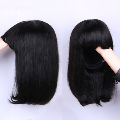 Peruvian Short Straight Bob with Bangs
