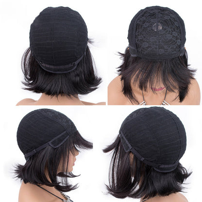 Peruvian Short Straight Bob with Bangs