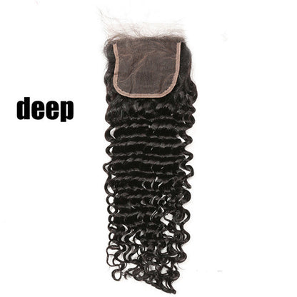 Straight, Deep Wave, Water Wave, Body Wave, Curly Human Hair Closures