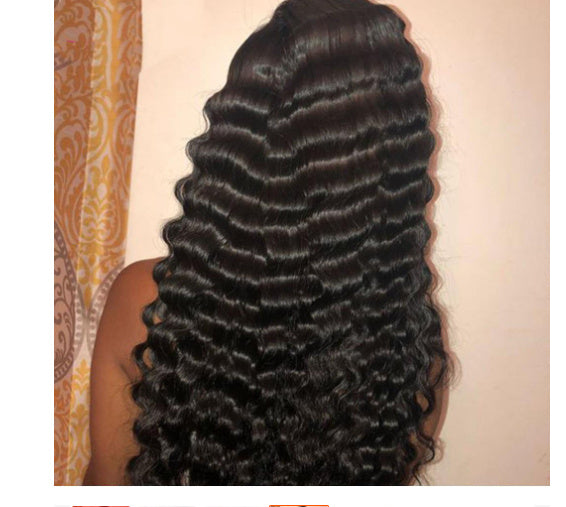 Human Hair Deep Wave Lace Frontal Wig 13x4