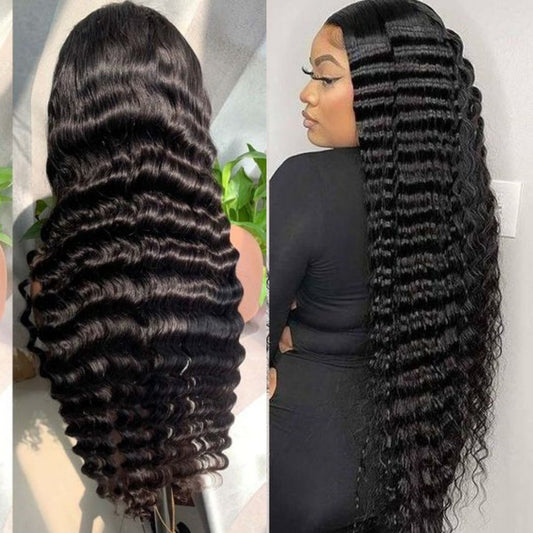 13x4 Lace Deep Rolled Wavy Human Hair