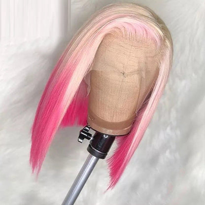 2 Tone 613/Pink Blunt Cut Wig