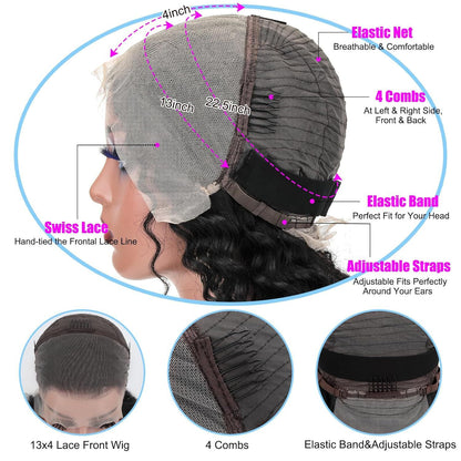 Front Lace Deep Wave Human Hair Wig