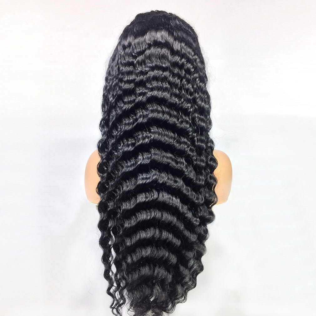 Human Hair Deep Wave Lace Frontal Wig 13x4