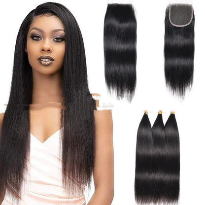 Humana Hair Bundles with Closure