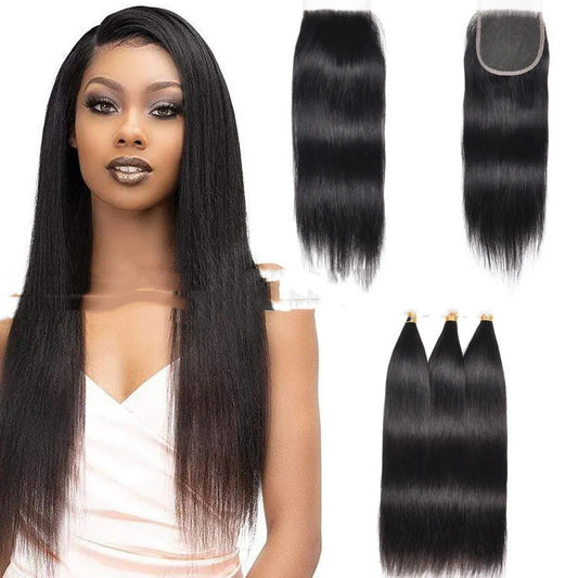 Humana Hair Bundles with Closure