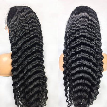 Human Hair Deep Wave Lace Frontal Wig 13x4
