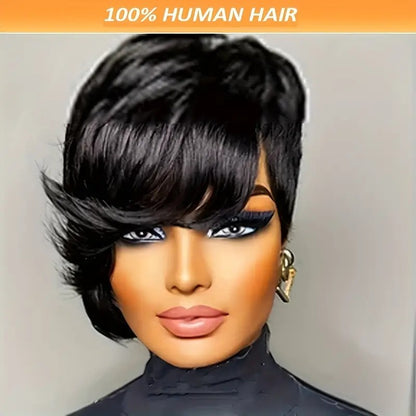 Elegant Pixie Cut 180 Density Wig
