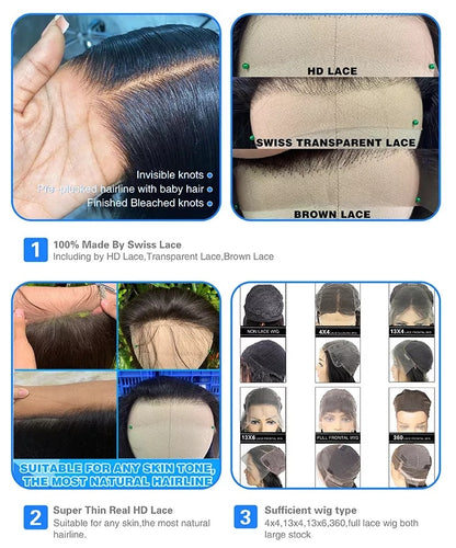 12A Brazilian Raw Transparent Lace Front Pre-Plucked Bleached Knots