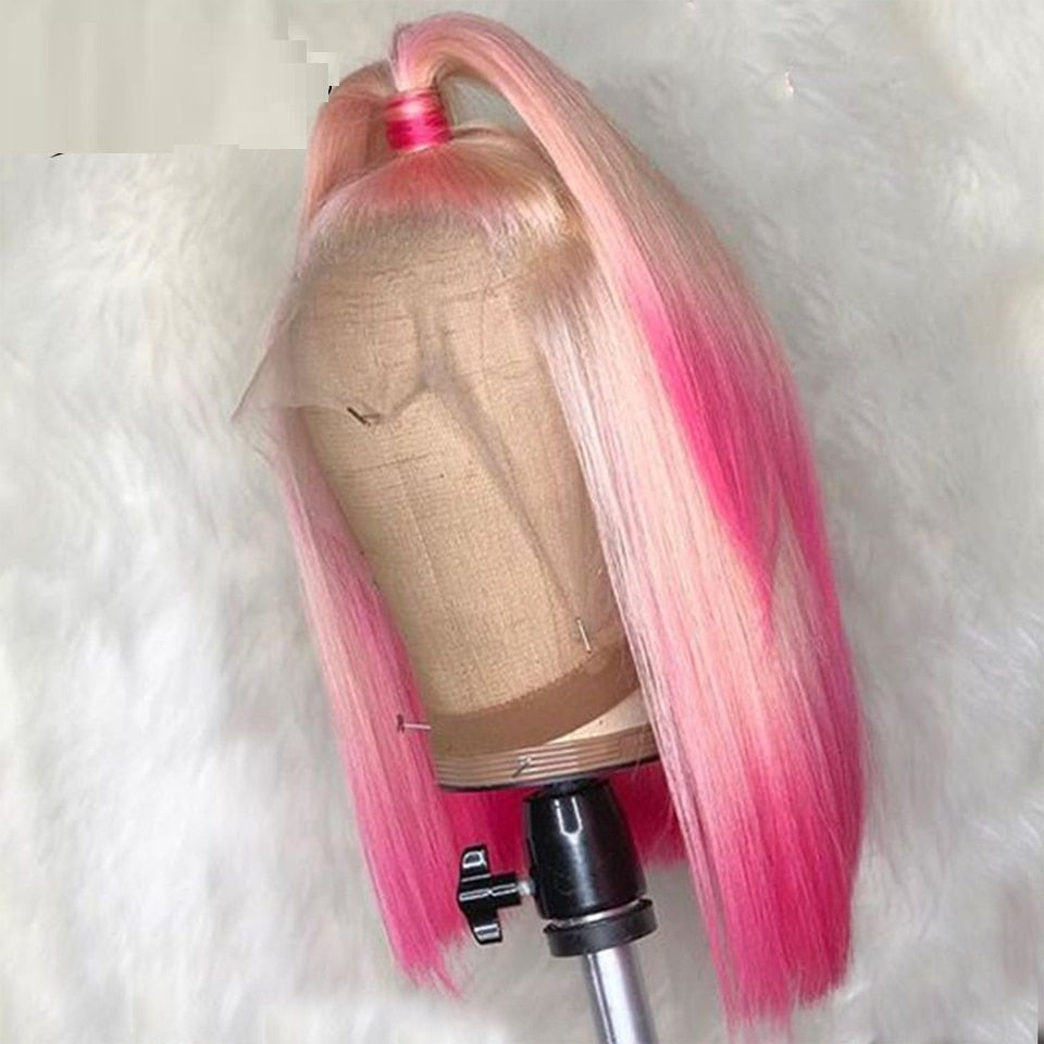 2 Tone 613/Pink Blunt Cut Wig