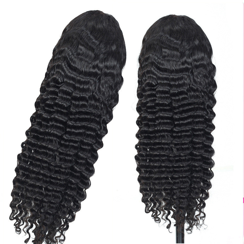 Human Hair Deep Wave Lace Frontal Wig 13x4