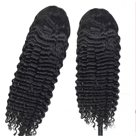 Human Hair Deep Wave Lace Frontal Wig 13x4