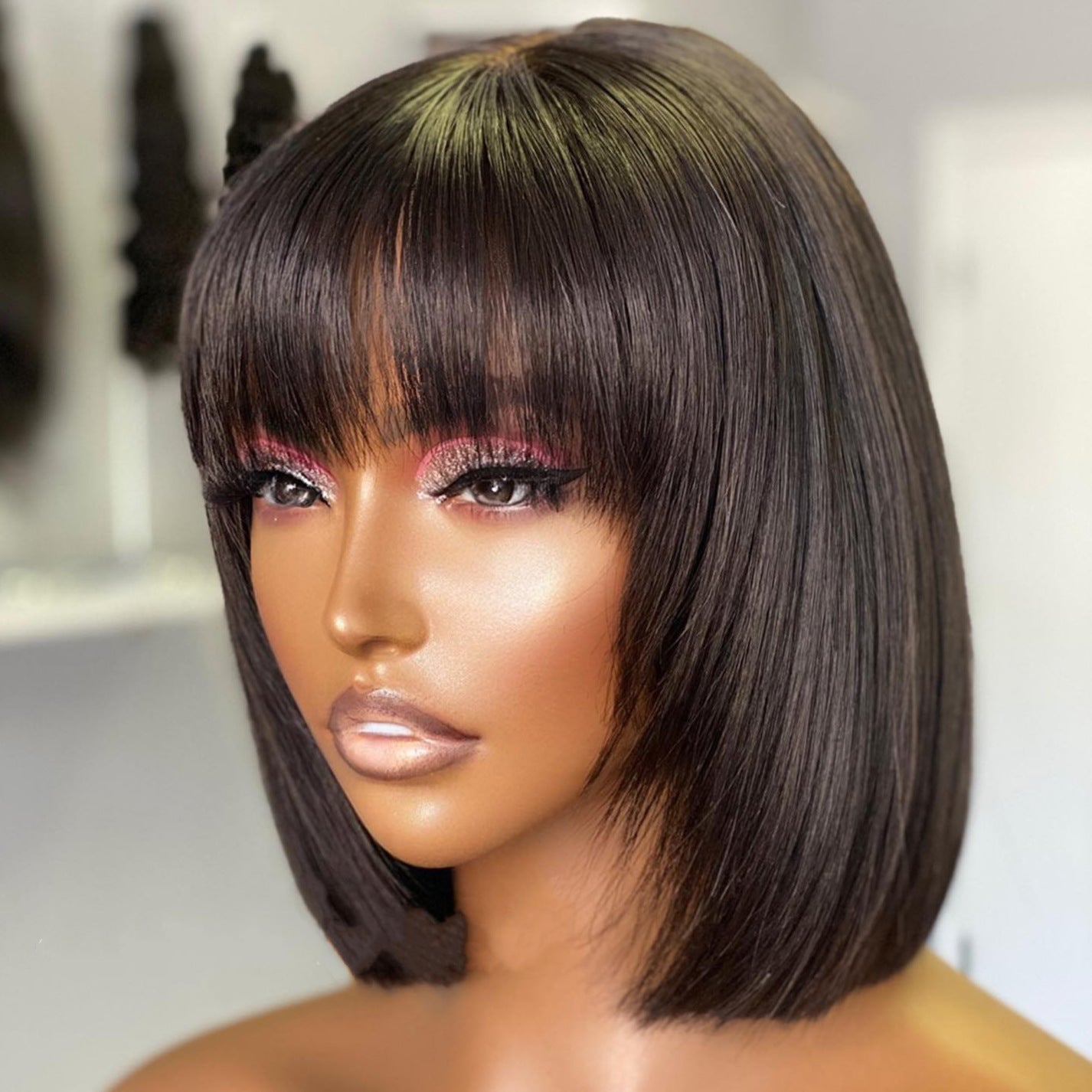 Natural Bob Human Hair Lace Wig
