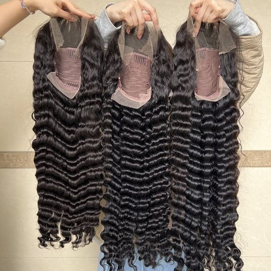 13x4 Lace Deep Rolled Wavy Human Hair
