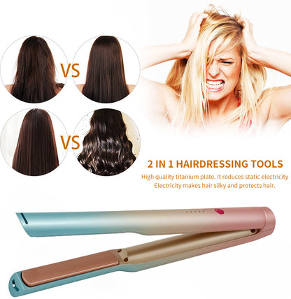 2-in-1 Rechargeable Wireless Hair Curler