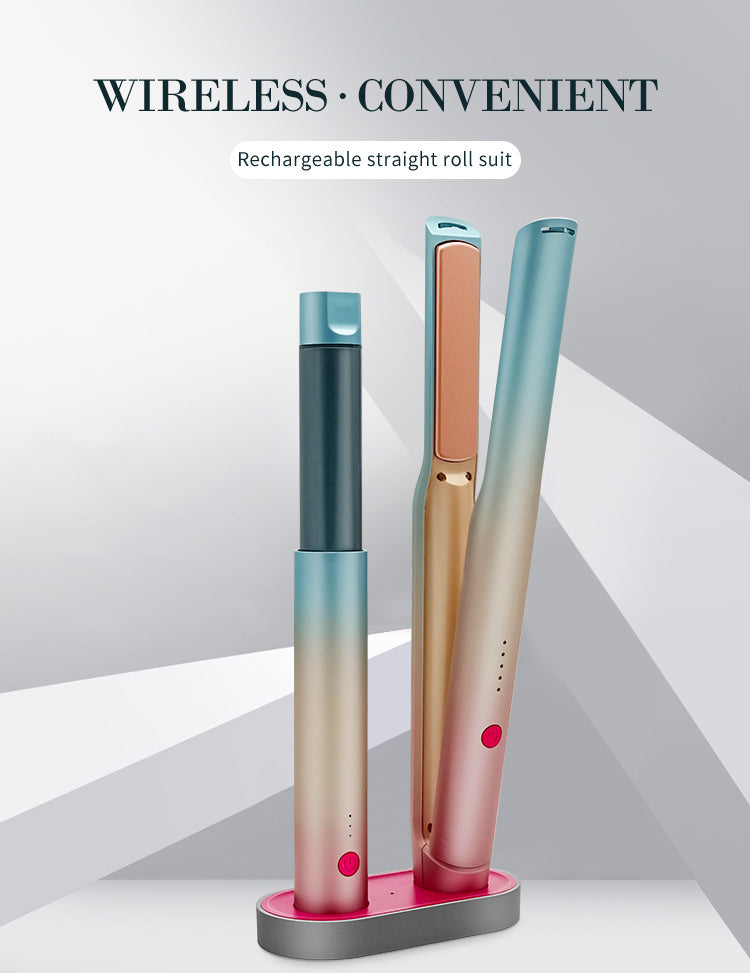 2-in-1 Rechargeable Wireless Hair Curler