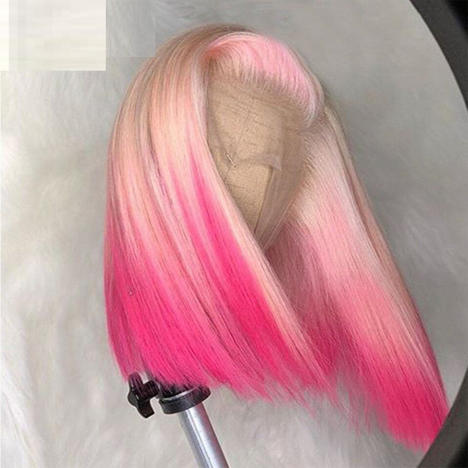 2 Tone 613/Pink Blunt Cut Wig